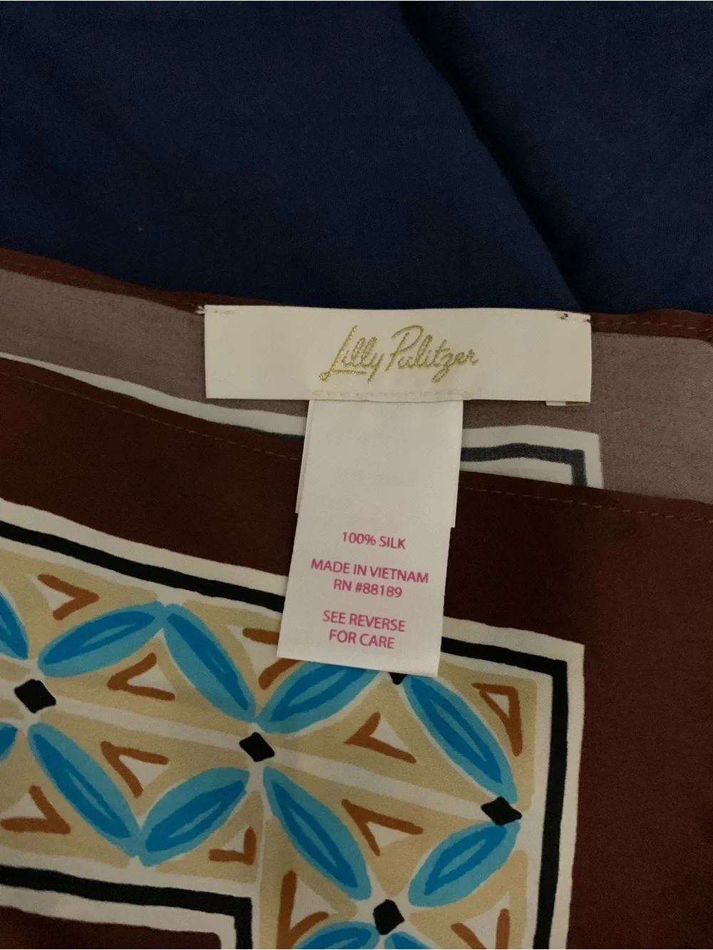 NWT Rare Lilly Pulitzer Breezy Aqua Lillys Zoo Club Lilly Silk Scarf